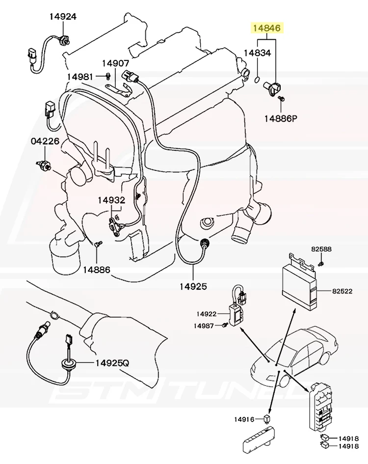 Mitsubishi OEM Cam Position Sensor for Evo 4-9 / 97-99 DSM - Image 3