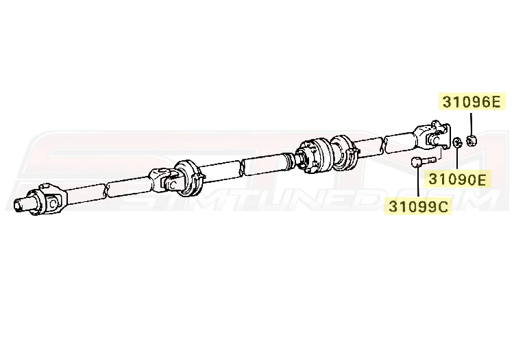 Mitsubishi OEM Driveshaft to Rear End Bolt Kit for DSM & Evo 7/8/9 - Image 6