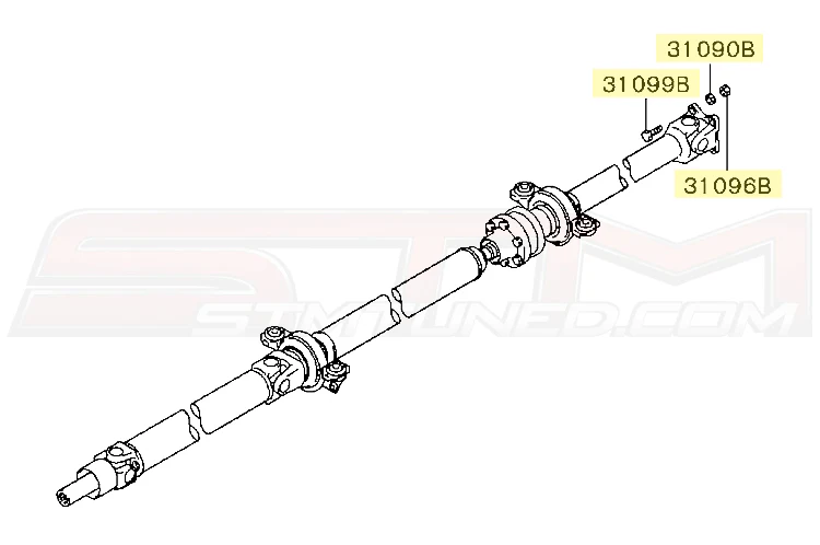 Mitsubishi OEM Driveshaft to Rear End Bolt Kit for DSM & Evo 7/8/9 - Image 7