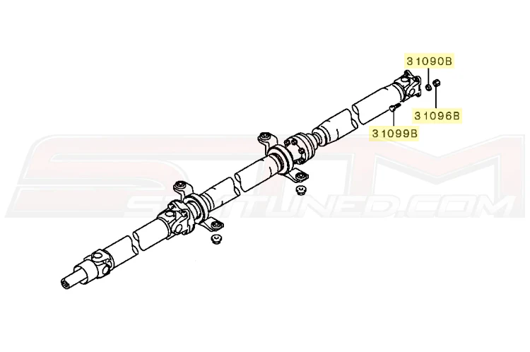 Mitsubishi OEM Driveshaft to Rear End Bolt Kit for DSM & Evo 7/8/9 - Image 8