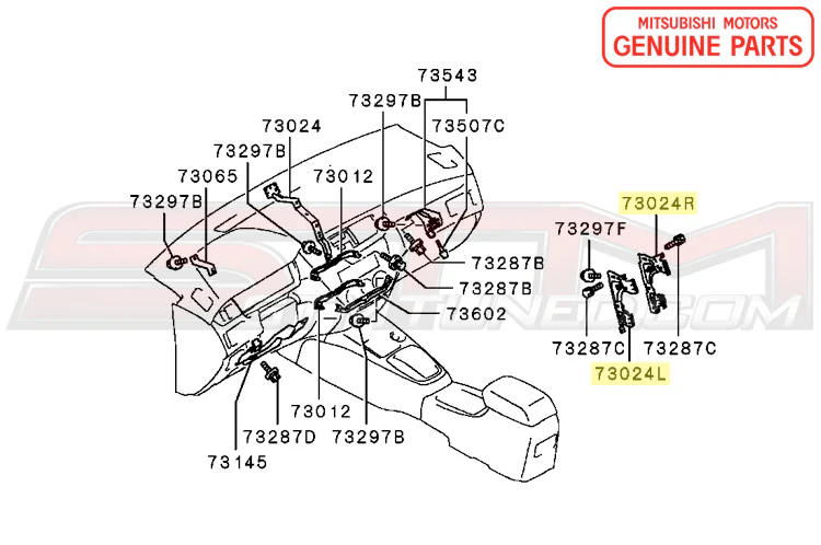 Mitsubishi Instrument Panel Brackets - Evo 7/8/9 - Image 3
