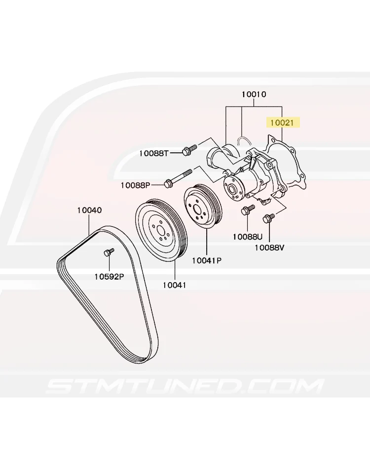 Mitsubishi OEM Water Pump Gasket for 2G DSM (MD315465) - Image 3