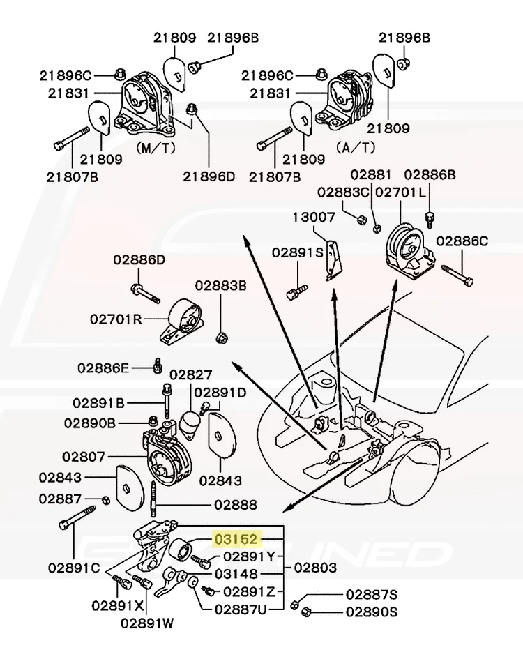 Mitsubishi OEM Idler Pulley for 4G63 Evo DSM (MD156604) - Image 3