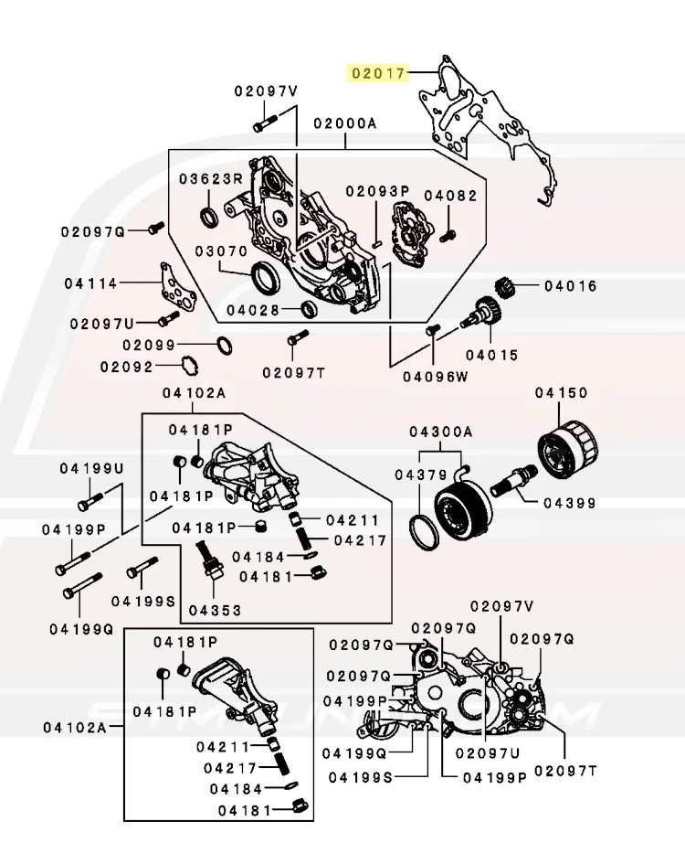 Mitsubishi OEM Front Case Oil Pump Gasket for 6-Bolt 4G63 DSM (MD149393) - Image 3