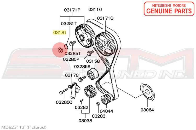 Mitsubishi Cam Gear Cap MIVEC Intake - Evo 9 - Image 3