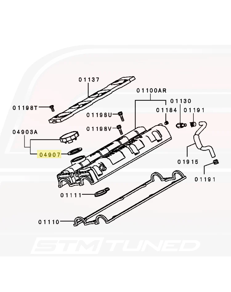 Mitsubishi OEM Engine Oil Cap Gasket for Evo DSM 3000GT (MD311638) - Image 3