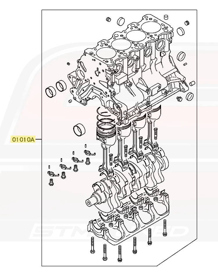 Mitsubishi OEM 4G63 Short Block for Evo 9 (10103W180P) *Discontinued* - Image 8