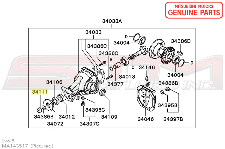 Mitsubishi Rear Diff/Driveshaft/1G Axle Nut - Evo 4-9/X/DSM/3S - Image 10