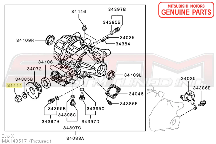Mitsubishi Rear Diff/Driveshaft/1G Axle Nut - Evo 4-9/X/DSM/3S - Image 12