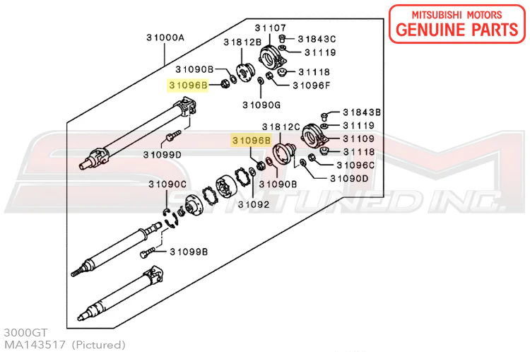 Mitsubishi Rear Diff/Driveshaft/1G Axle Nut - Evo 4-9/X/DSM/3S - Image 4