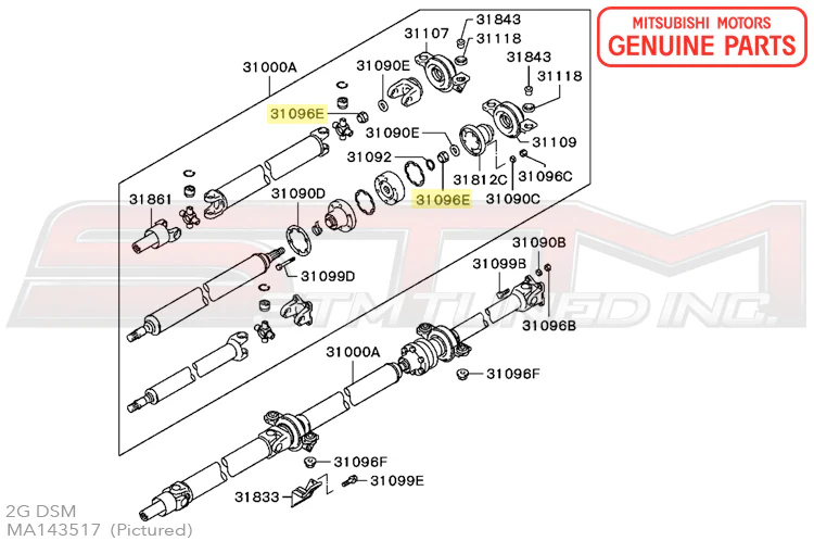 Mitsubishi Rear Diff/Driveshaft/1G Axle Nut - Evo 4-9/X/DSM/3S - Image 5