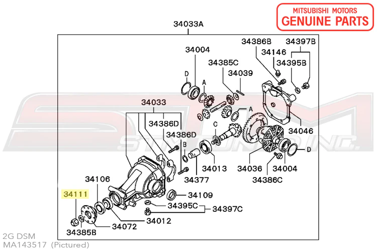 Mitsubishi Rear Diff/Driveshaft/1G Axle Nut - Evo 4-9/X/DSM/3S - Image 9