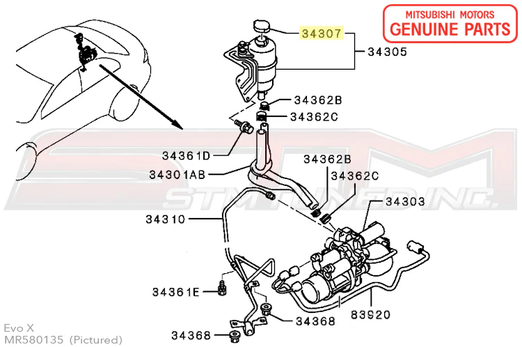 Mitsubishi ACD/AYC Reservoir Cap - Evo 8/9/X - Image 5