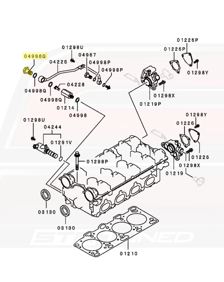 Mitsubishi OEM Oil Feed Line to Head Banjo Bolt for Evo 9 (MF650115) - Image 4