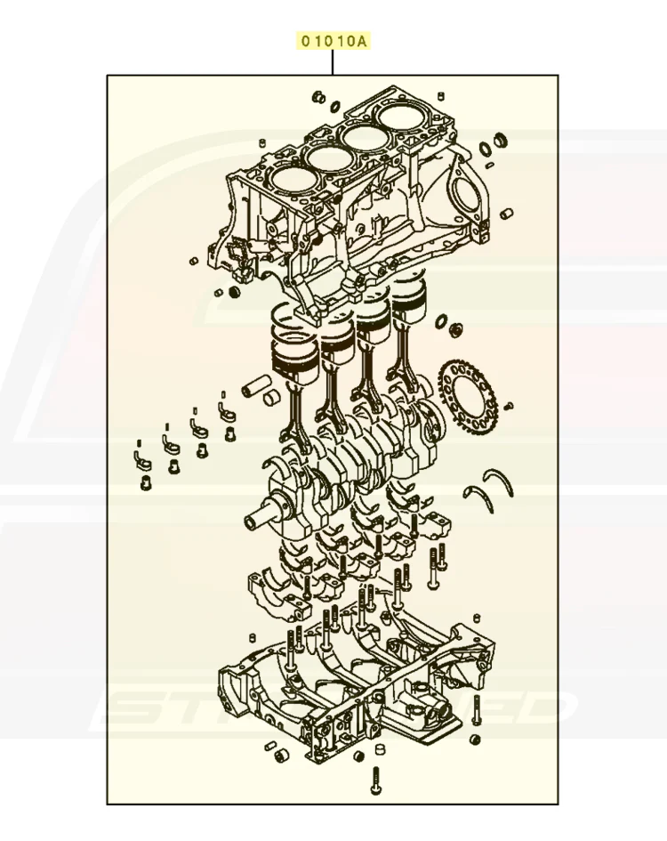 Mitsubishi OEM Engine Short Block for Evo X - Image 2