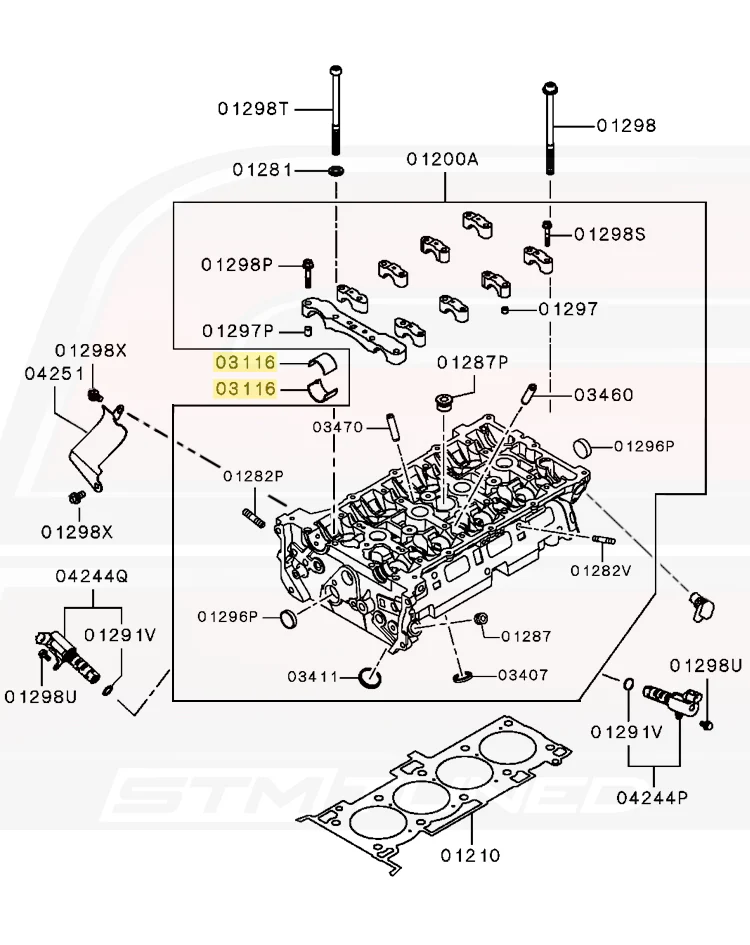 Mitsubishi OEM Camshaft Bearings for Evo X - Image 4