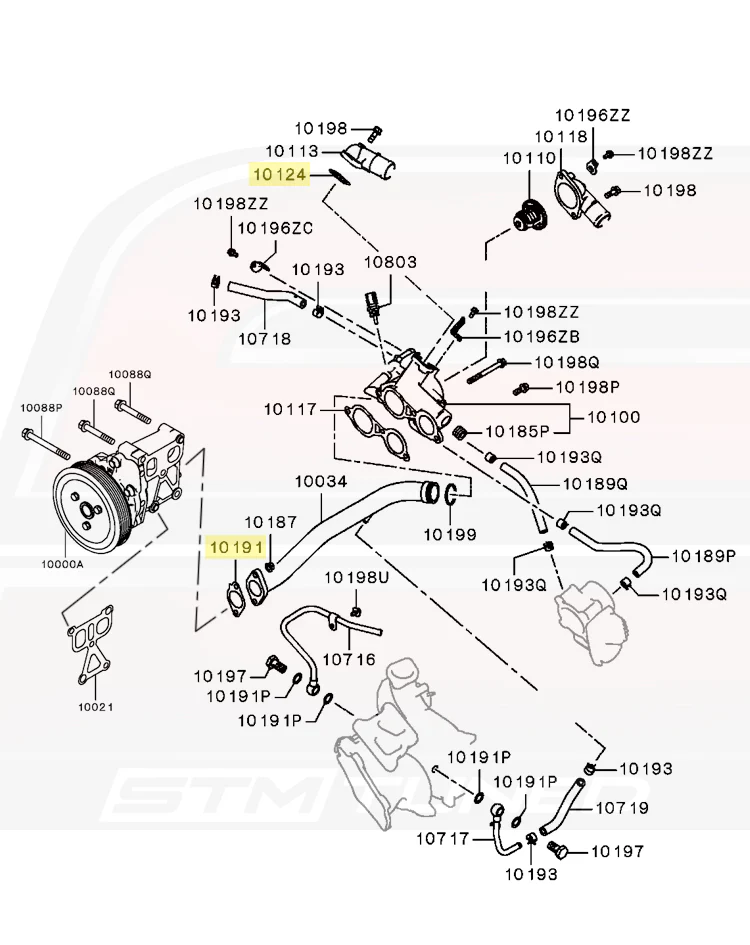 Mitsubishi OEM Water Outlet Gasket for Evo X (1305A286) - Image 5