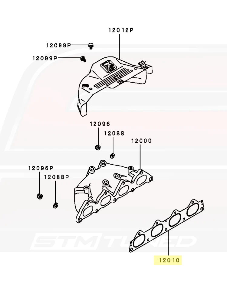 Mitsubishi OEM 4G63 Exhaust Manifold Gasket for Evo/DSM (MR323654) - Image 3