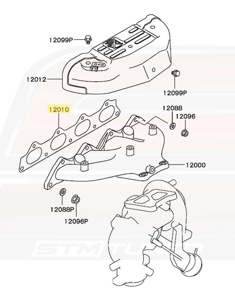 Mitsubishi OEM 4G63 Exhaust Manifold Gasket for Evo/DSM (MR323654) - Image 4