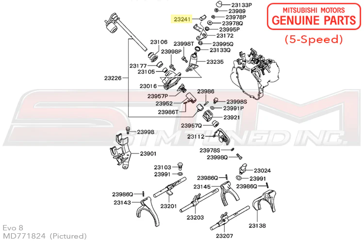 Mitsubishi Gear Select Lever Shoe - Evo 4-9 (5-Speed) - Image 3