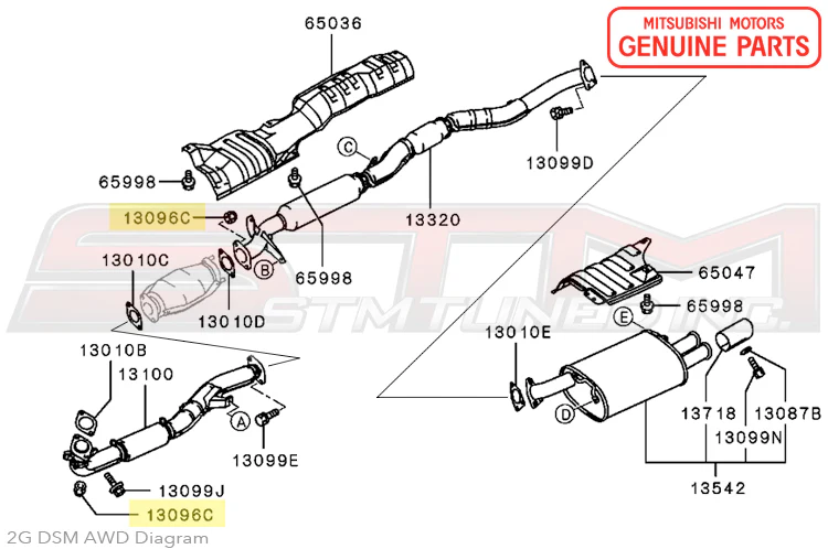 Mitsubishi O2 Housing to Downpipe Nut - 1G/2G DSM / 3000GT - Image 5