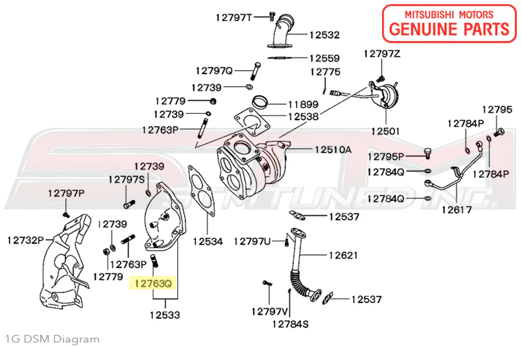 Mitsubishi O2 Housing to Downpipe Stud - 1G/2G DSM - Image 3