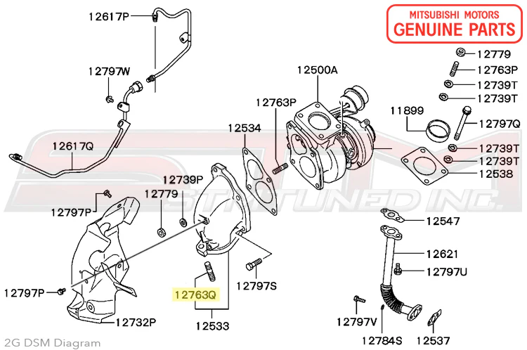 Mitsubishi O2 Housing to Downpipe Stud - 1G/2G DSM - Image 4