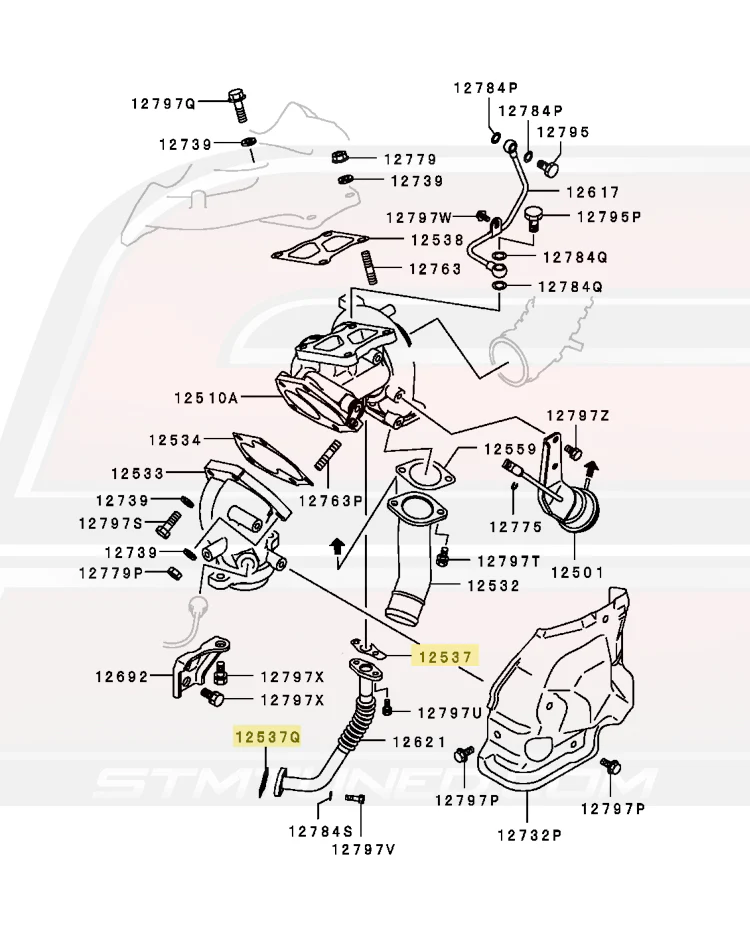 Mitsubishi OEM Turbo Oil Return Line Gasket (MR258477) - Image 4