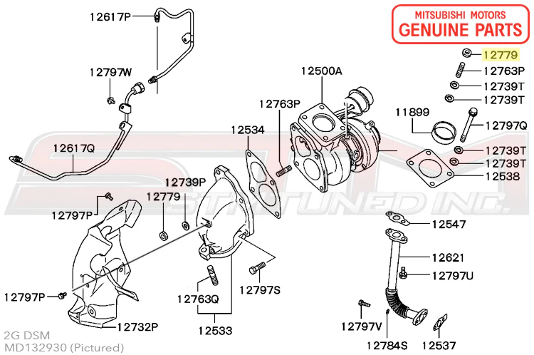 Mitsubishi OEM Manifold to Turbo Nut for Evo I-X/DSM/3S (MD132930) - Image 4