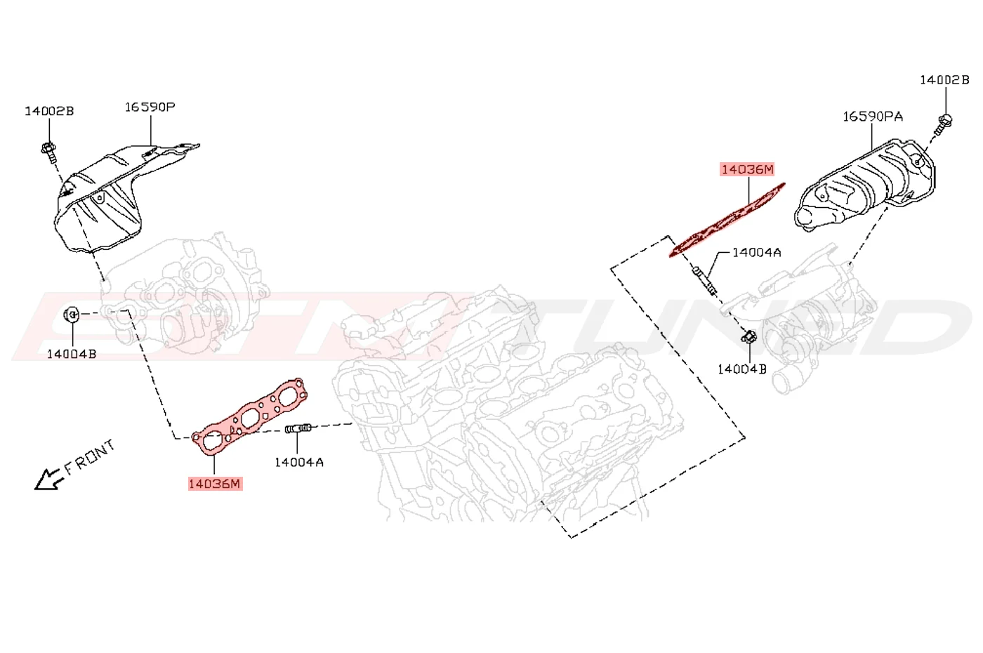 Nissan OEM Exhaust Manifold Gasket for R35 GTR (14036-JF04A) - Image 3