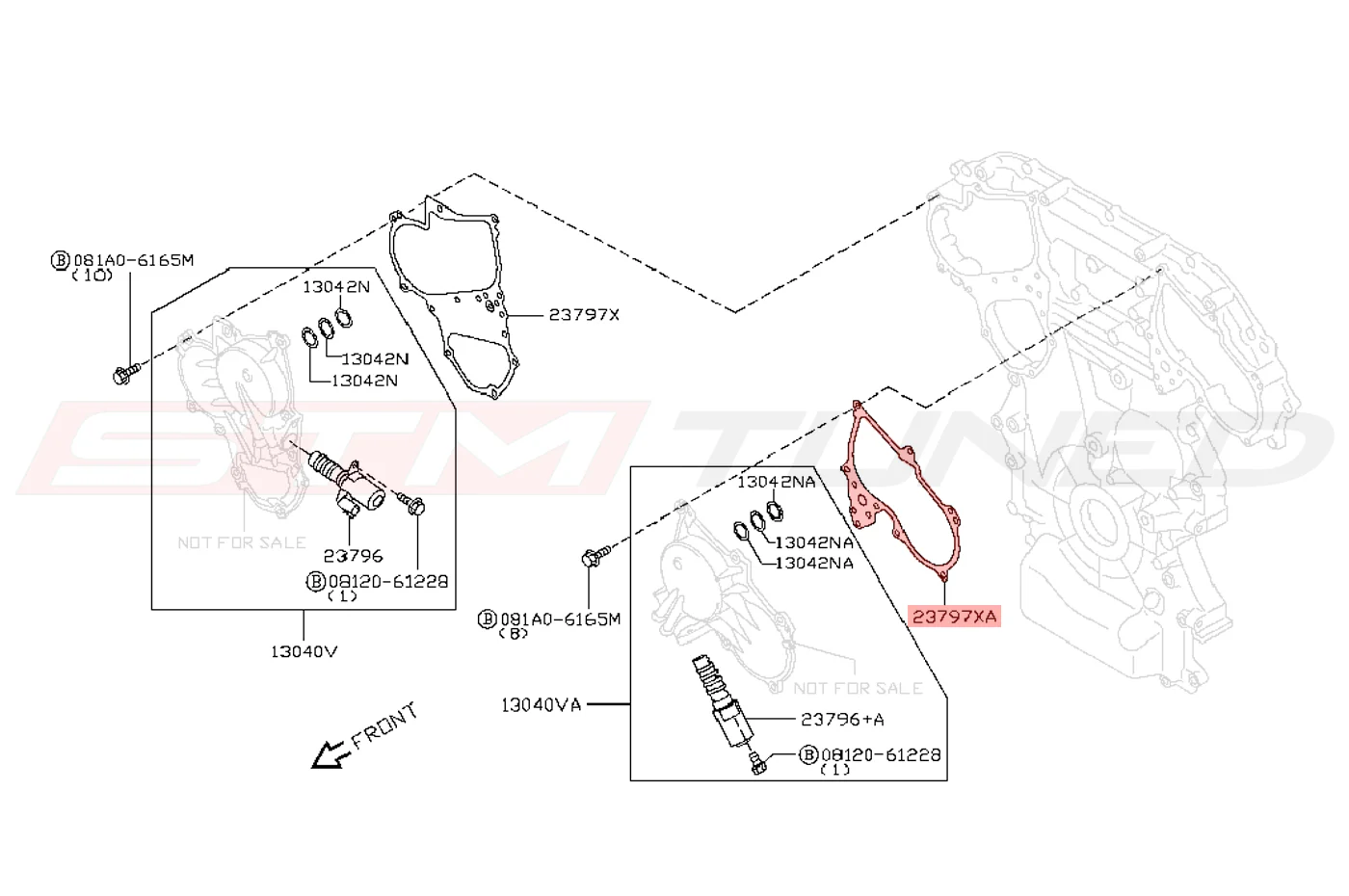 Nissan OEM Solenoid Timing Cover Gasket LH for R35 GTR - Image 2