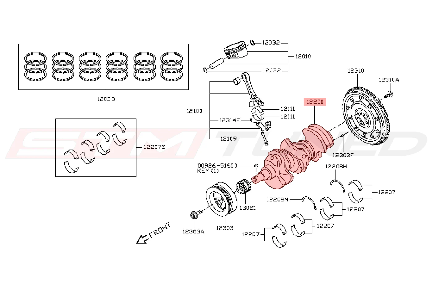 Nissan OEM Crankshaft for R35 GTR (12201-JF00A) - Image 7