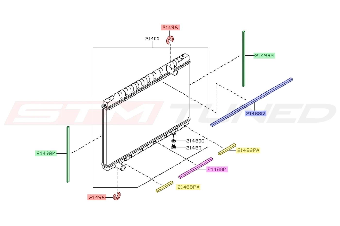 Nissan OEM Radiator Foam Seal for R35 GTR - Image 2