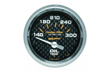 Oil Temperature: 140-300°F - Carbon Fiber Air-Core Gauge (2 1/16")