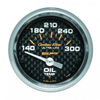 Oil Temperature: 140-300°F - Carbon Fiber Air-Core Gauge (2 1/16") - Image 2