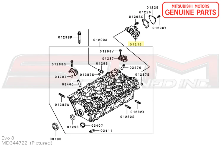 Mitsubishi Cam Position Sensor Support (Exhaust) - Evo 4-9 - Image 4