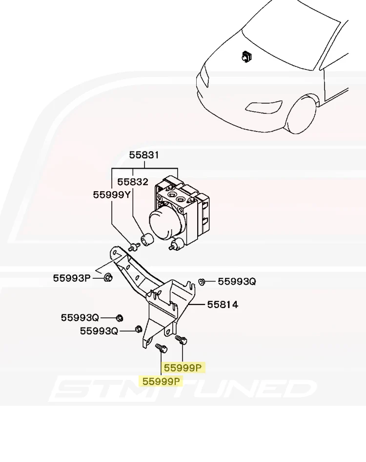 Mitsubishi OEM Pressure Plate to Flywheel Bolt M8x16 for DSM/3S/Evo 1-X (MF241251) - Image 3