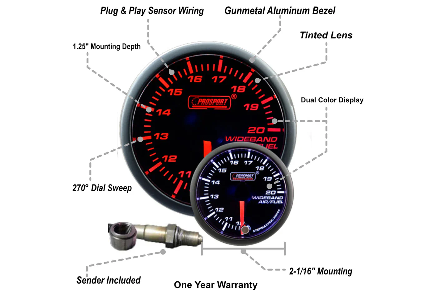 Prosport Premium 52mm Wideband Air Fuel Ratio Kit - Image 4