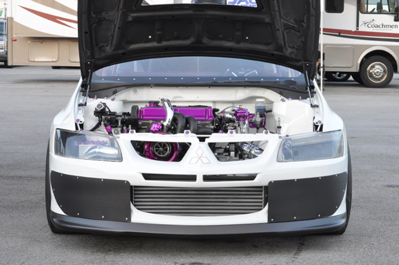 Prosport Carbon Fiber Hood Dampers for Evo 7/8/9 (HD-MITS-EVO-789) - Image 5