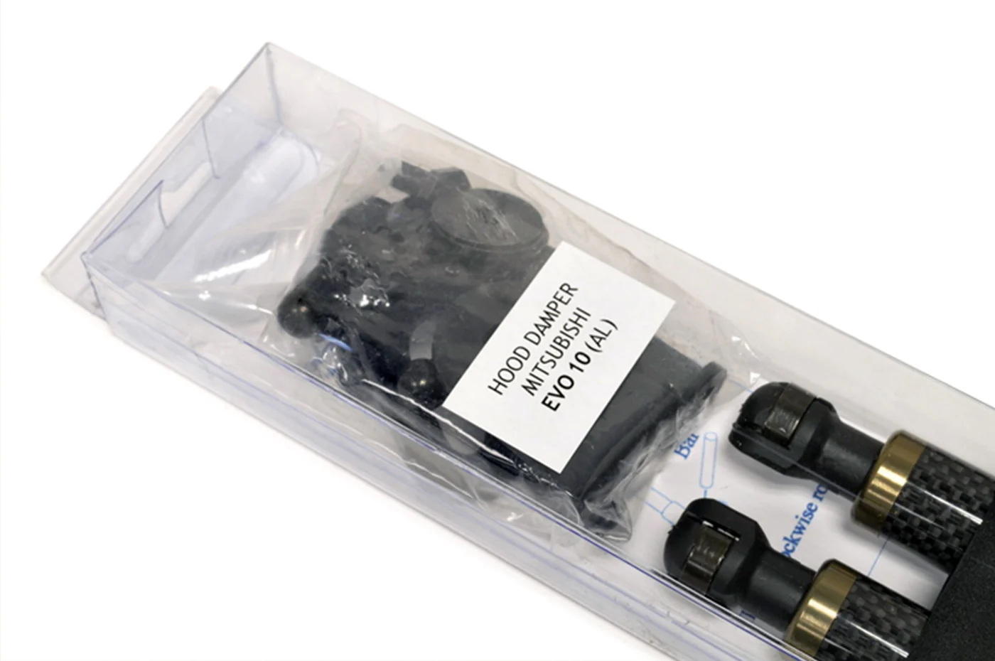 Prosport Carbon Fiber Hood Dampers for Evo X (HD-MITS-EVO-10) - Image 5