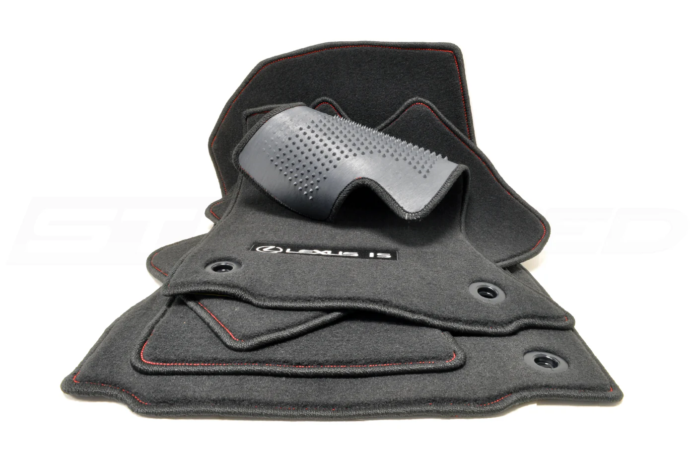 Lexus OEM Floor Mats with Red Stitching for 2015+ IS250 IS300 IS350 (PT2065314829) - Image 2