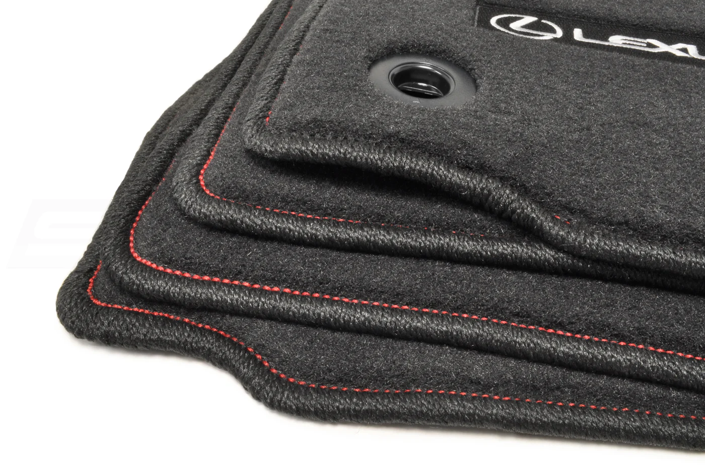 Lexus OEM Floor Mats with Red Stitching for 2015+ IS250 IS300 IS350 (PT2065314829) - Image 3