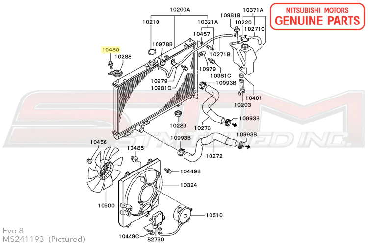 Mitsubishi OEM Radiator Bracket Bolt for Evo 7/8/9 (MS241193) - Image 3