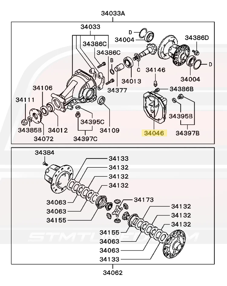 Mitsubishi OEM Rear Differential Cover for Evo 8/9 (MR176887) *Backorder ETA 6/2026* - Image 4
