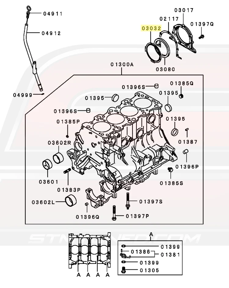 Mitsubishi OEM Rear Main Seal Oil Separator for 6-Bolt DSM (MD040332) - Image 4