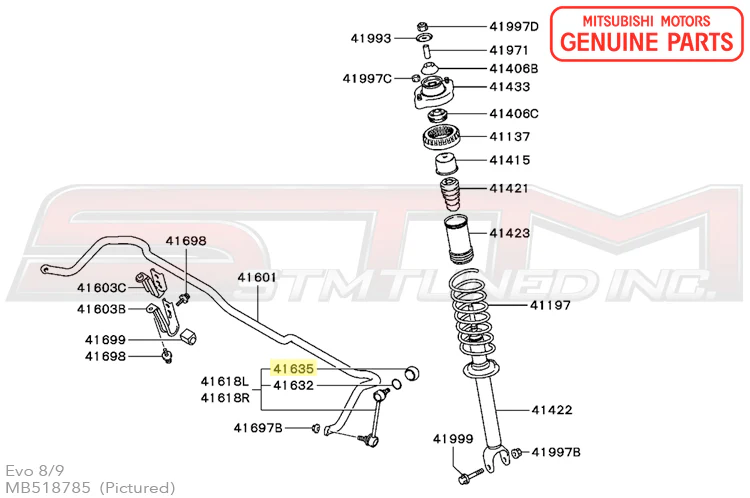 Mitsubishi Rear Suspension Stabilizer Link Cover - Evo 7/8/9 / DSM / 3S - Image 3