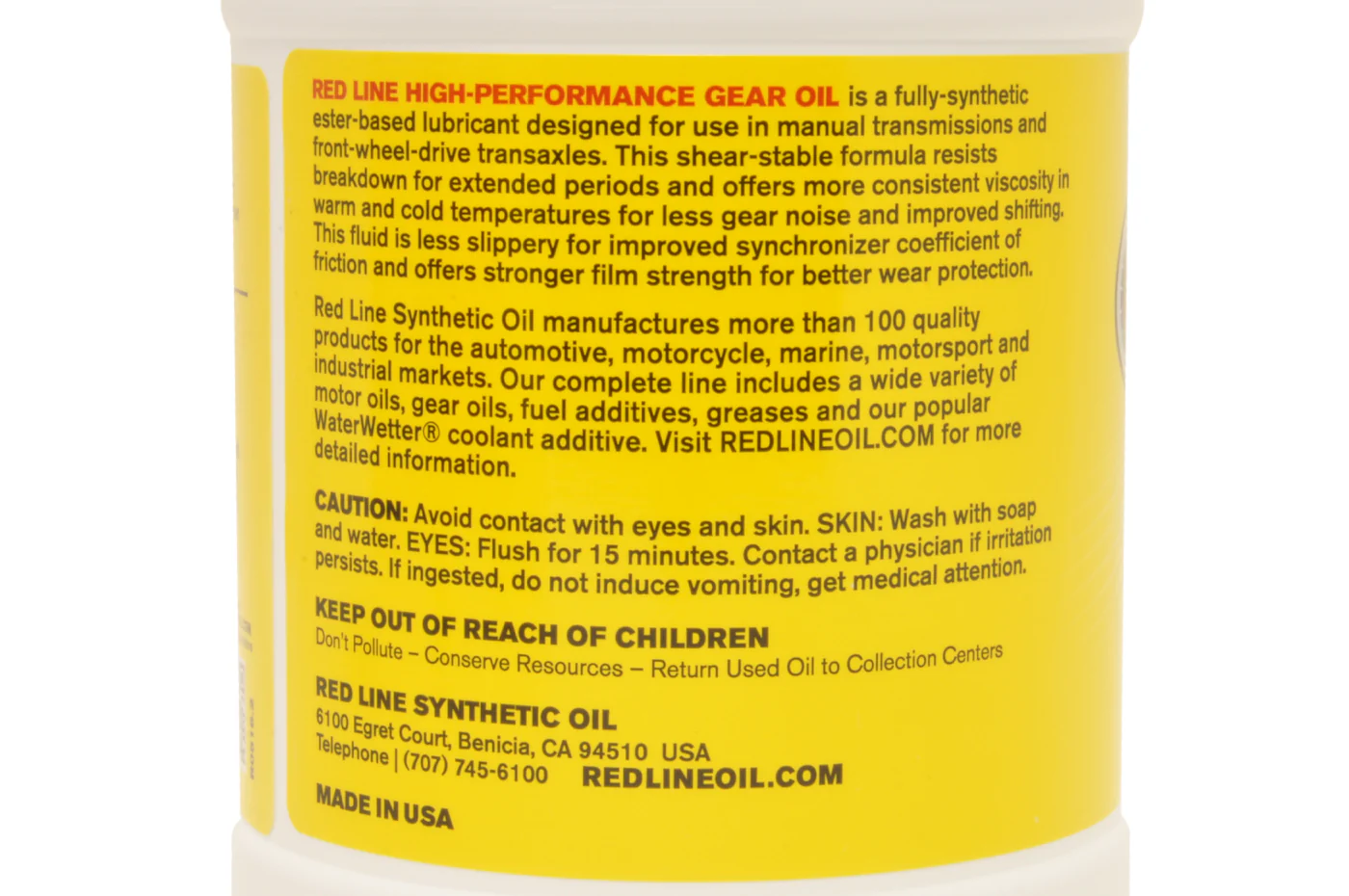 Red Line MTL 75W80 GL-4 Gear Oil (50204-1) - Image 3