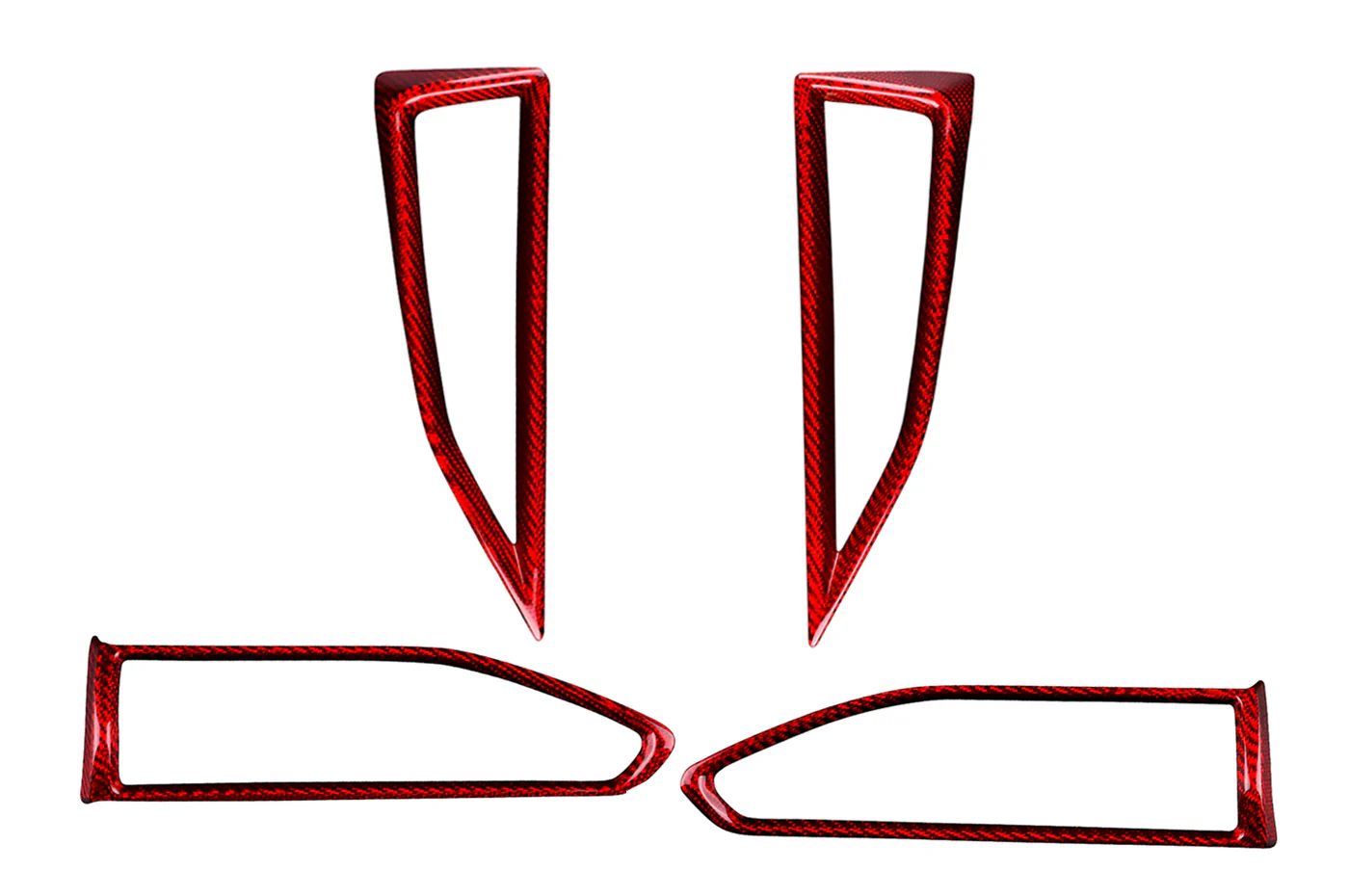 Rexpeed 4 Piece Dry Carbon AC Vent Trim Covers for 2022+ Subaru WRX (G157) - Image 4