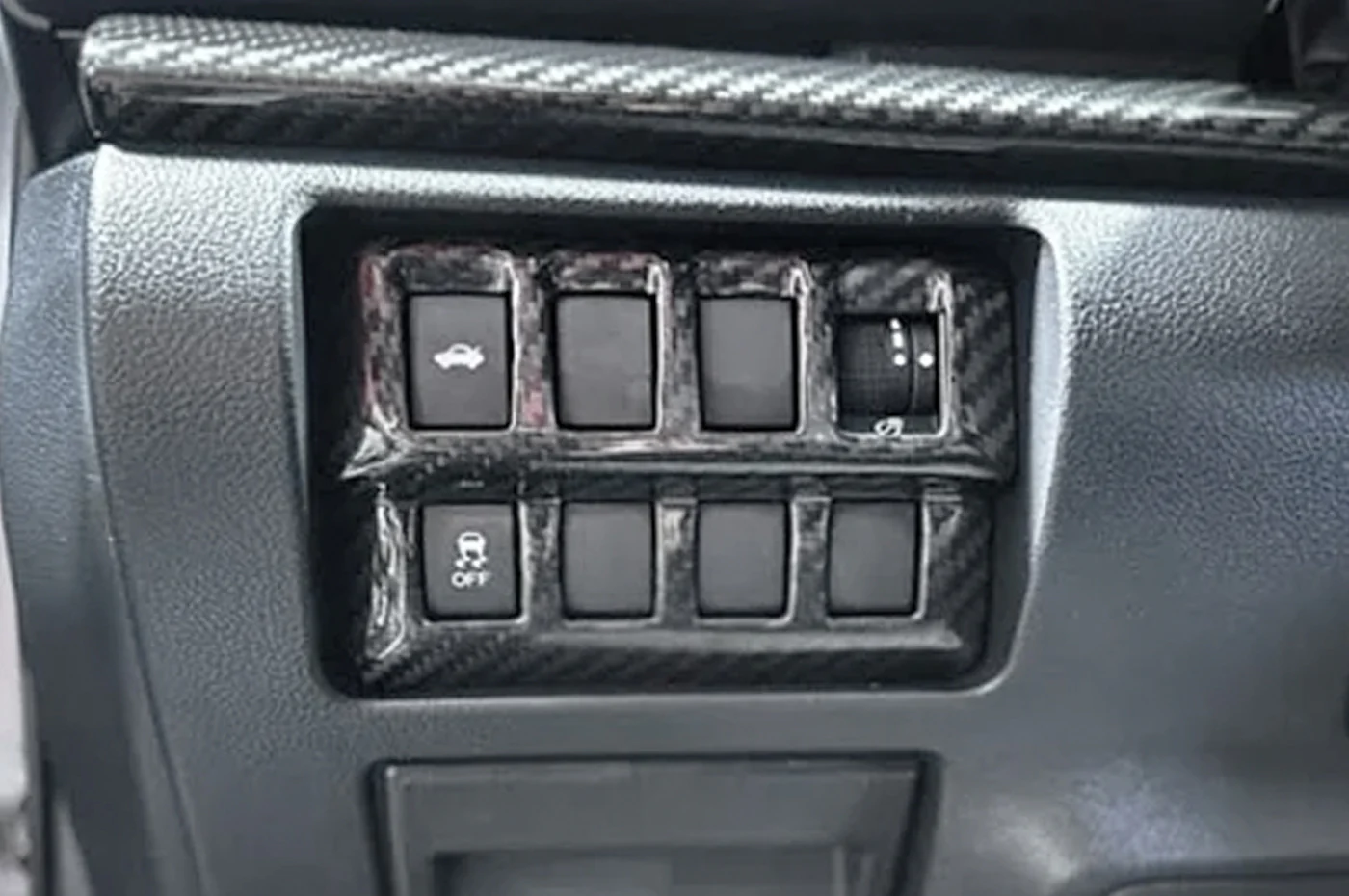 Rexpeed Dry Carbon Front Left Switch Button Covers for 2022+ Subaru WRX (G98) - Image 2