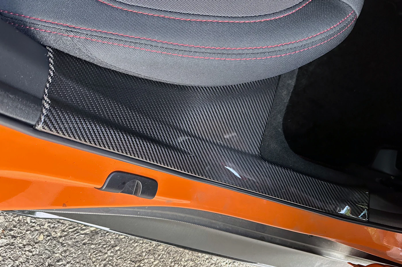 Rexpeed Dry Carbon Rear Scuff Plate Cover for 2022+ Subaru WRX (G102) - Image 2